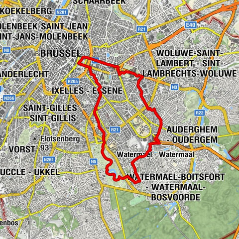 Watermael-Boitsfort - Watermaal-Bosvoorde - Église des Pères du Saint-Sacrement - Kerk van de Paters van het Heilig Sacrament - Mosquée El Mouhagirine - Woluwe-Saint-Pierre - Sint-Pieters-Woluwe