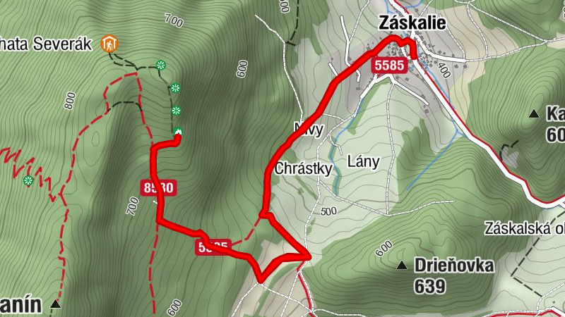 Záskalie - Partizánska jaskyňa - Považská Teplá