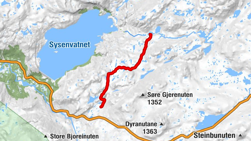 Eidfjord - Krossdalen - Kjeldebu