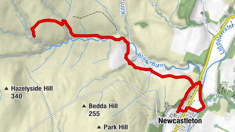 Newcastleton - Blackburn - Hog Gill Spout - Blackburn Falls