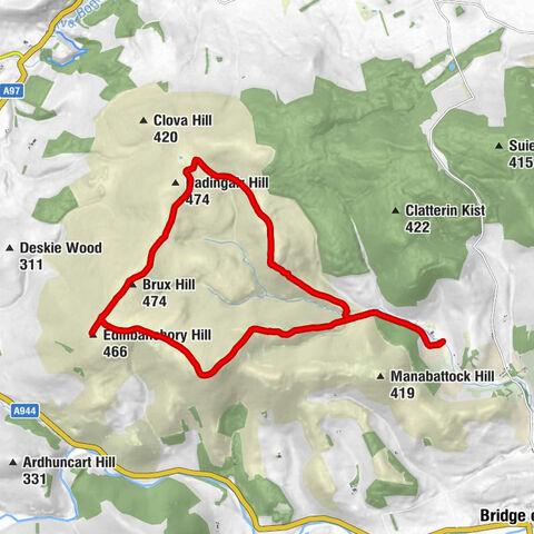 Aberdeenshire - Lord Arthur's Hill - Edinbanchory Hill - Brux Hill