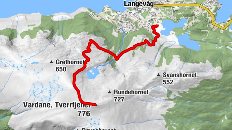 Sula - Vardane, Tverrfjellet