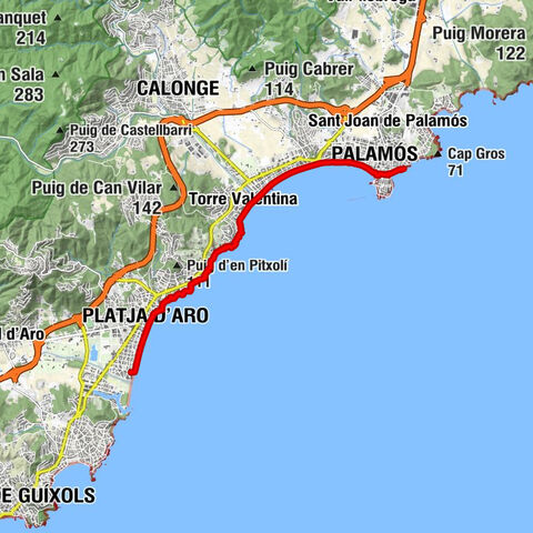 Palamós - Santa Maria del Mar - Castell d'Aro, Platja d'Aro i s'Agaró