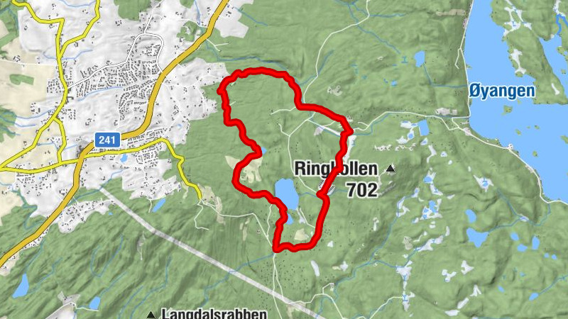 Jaklefoss - Nye krysset - Rognesteinseter - Ringkollen kapell