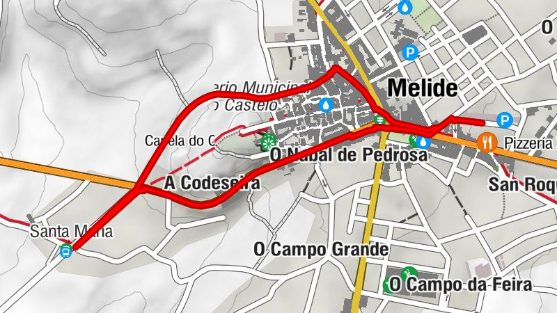 O Prado do Madrileño - Capela de San Roque - Capela de Santo Antón - Melide