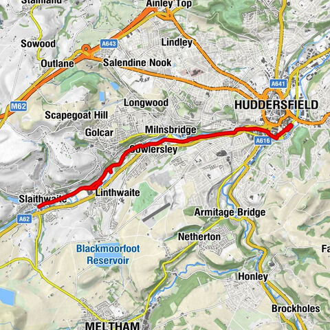 Aspley - Milnsbridge - Cowlersley - Huddersfield