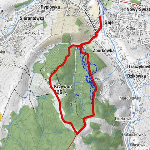 Rabka-Zdrój - Gaje - Leśniczówka - Krzywoń