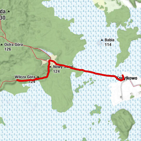Kopytkowo - Nowy Świat - Wilcza Góra - wieża widokowa - Wilcza Góra