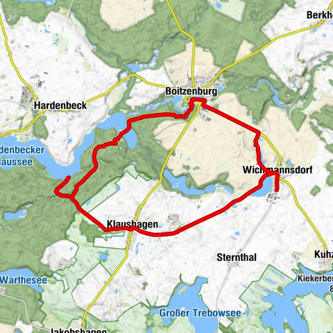 Wichmannsdorf - Lichtenhain - Klaushagen - Rote Kapelle