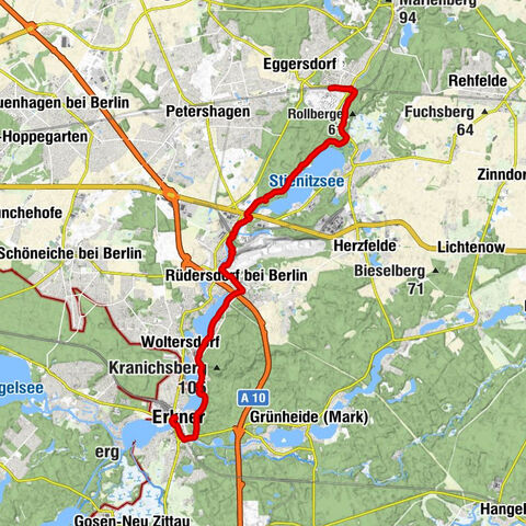 Erkner - Seebad Rüdersdorf - Strausberg