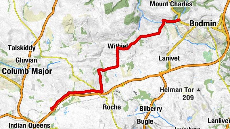 Boscarne Junction - Withielgoose Mills - Withielgoose - Roche