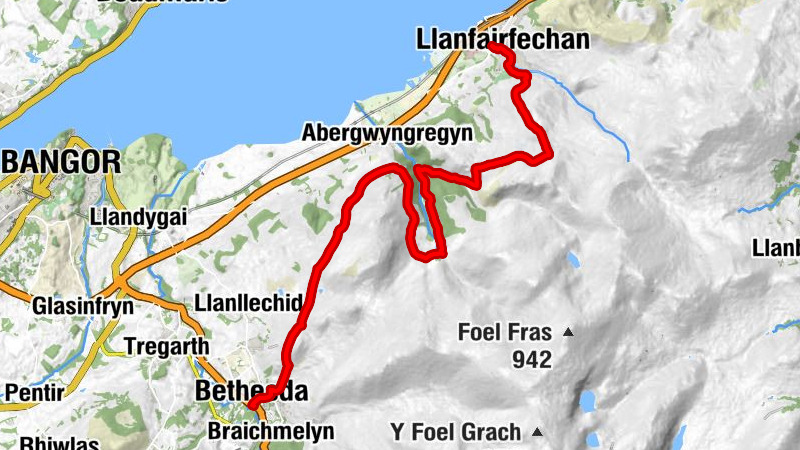 Bethesda - Bontuchaf - Cilfodan - Llanfairfechan