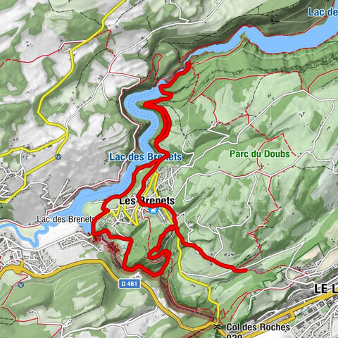Les Brenets - La Caroline - Les Comboles - Les Rives du Doubs