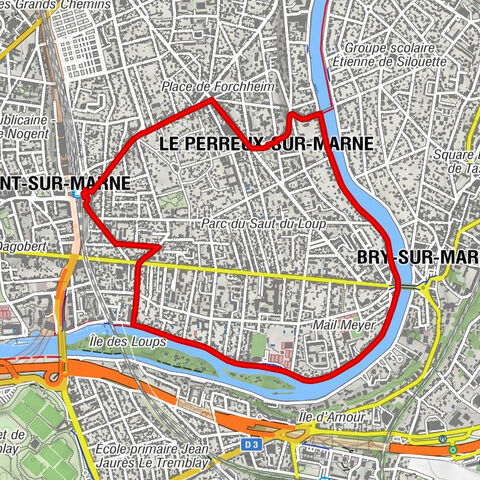 Paris - Nogent-sur-Marne - Bry-sur-Marne - Nogent - Le Perreux