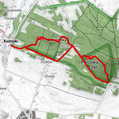 Hucisko - Perzowa - Kuźnicka - Kuźniaki