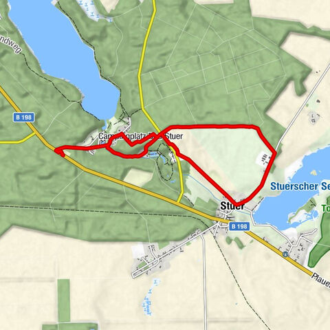 Stuer - Stuer Hintermühle - Waldsiedlung - Bad Stuer