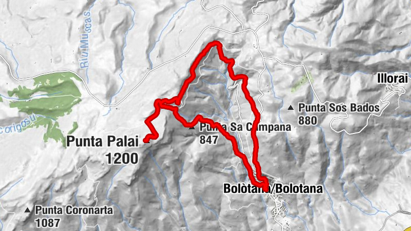 Bolòtana/Bolotana - Punta Sa Campana - Punta Palai - Chiesa San Francesco