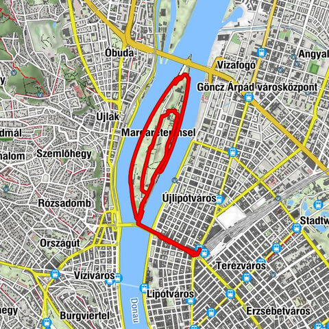Nyugati pályaudvar - Budapest - Margitszigeti vízesés - Szent Mihály kápolna