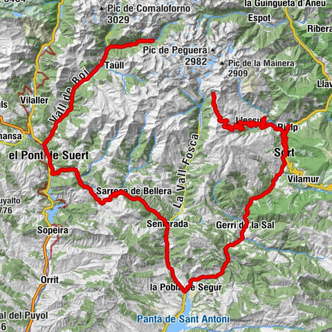 Font de Sant Esprit - Roca del Sant Esperit - Fita Alta - Mirador de la Vall Fosca