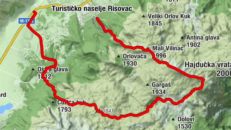 Hajdučke Vrleti - Veliki Vilinac - Mali Vilinac - Ski Staza - Ski Bar