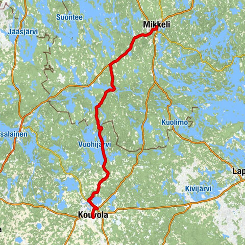 Keskusta - Kouvola - Mäntyharju - Savilahti