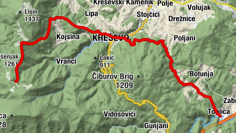 Planinarski dom Lopata - Obješenjak - Kreševo - Toplica