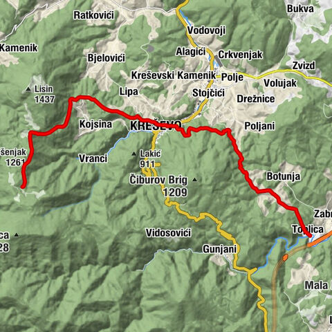 Planinarski dom Lopata - Obješenjak - Kreševo - Toplica