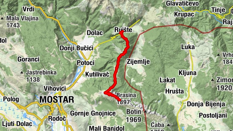 Ruište - Orlinka - Brasina - Bubreg