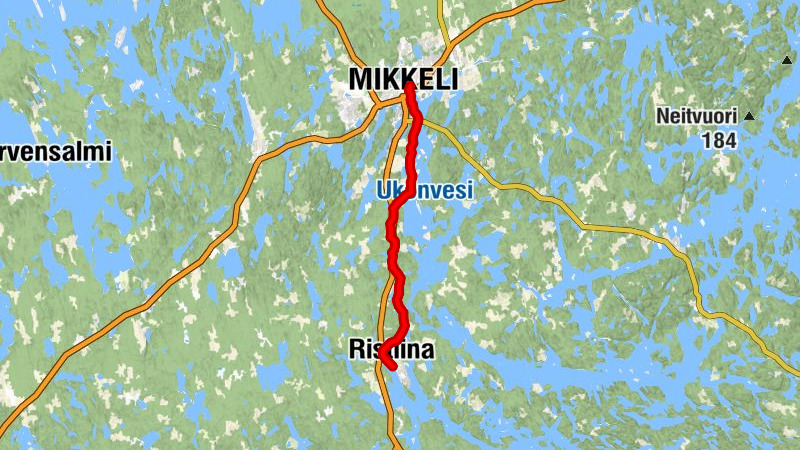 Ristiina - Löytö - Mikkeli - Savilahti