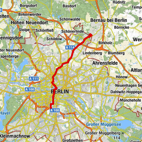 Panketal - Berlin - St. Elisabeth - Südkreuz (Ringbahn)