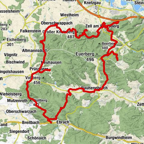 Am Baumwipfelpfad - Ebersberg - Zabelstein - Oberschwarzach