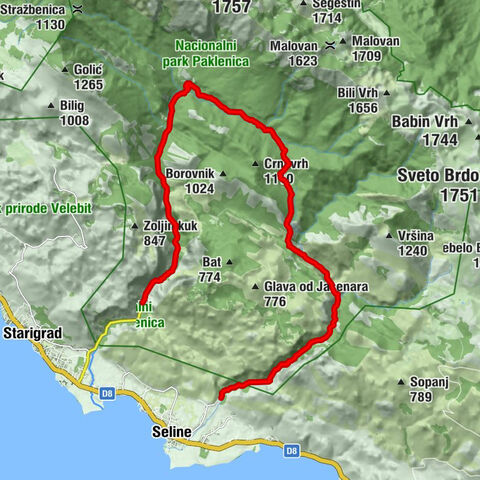 Seline - Ivančev dom - Ramića Dvori - Klanci