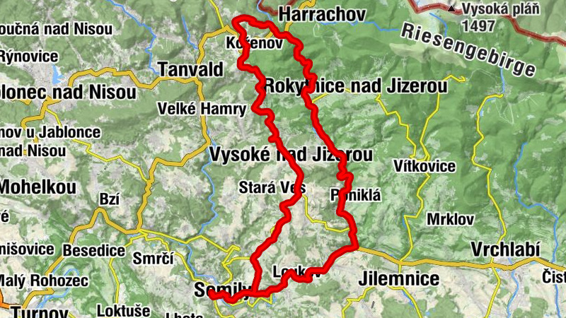 Semily - Hotel Obecní dům - svatý Prokop - sv. Jan Křtitel