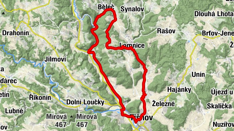 Tišnov - Předklášteří - Štěpánovice