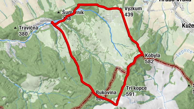 Lučina - Výzkum - Kobyla - Žalostiná