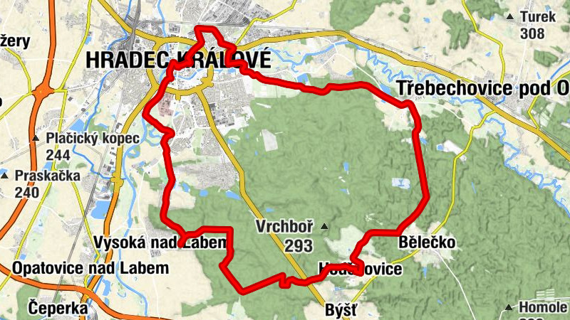 Slezské Předměstí-sever - ČCE v Hradci Králové - Lhota - Hradec Králové