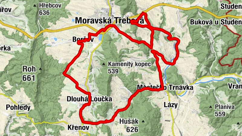 Boršov - Moravská Třebová - Linhartice - Kostel sv. Jakuba
