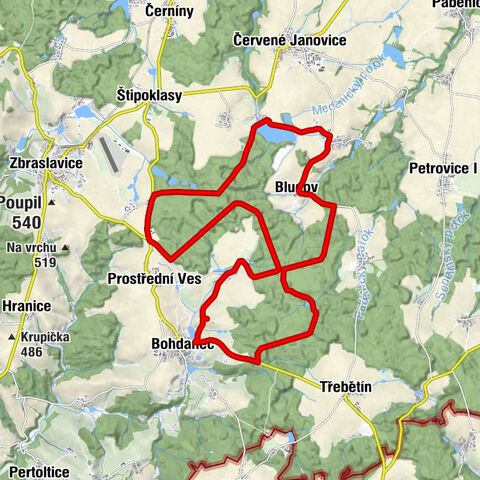 Bohdaneč - Bludov - Mohyla - Řeplice