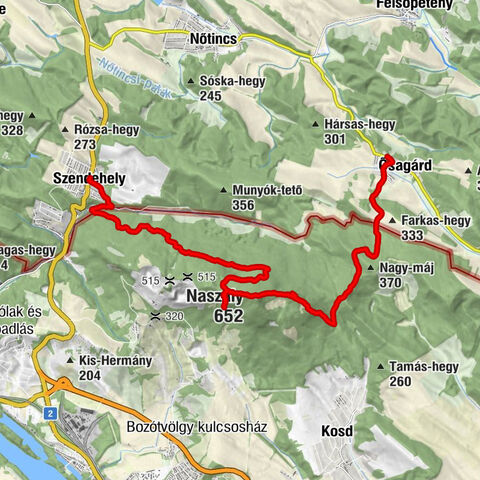 OKT-093, 094 Szendehely - Naszály - Ősagárd