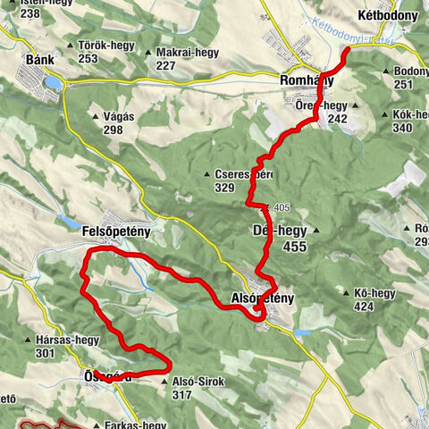 OKT-095-098 Ősagárd - Kétbodony 22,2 km