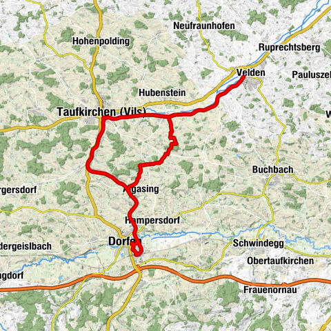 Dorfen Bahnhof - Dorfen - Taufkirchen (Vils) - Unterhausmehring