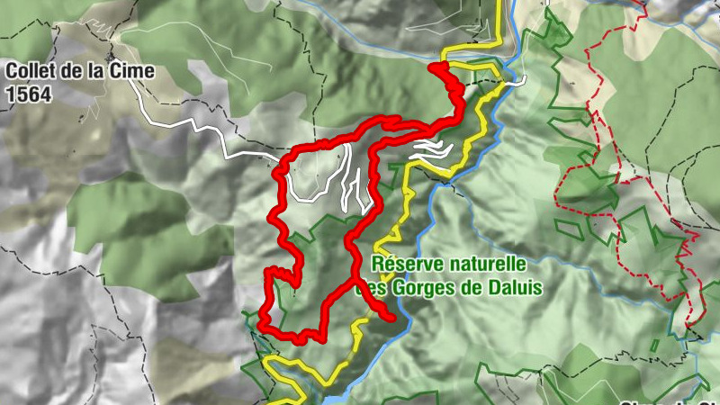 Gorges de Daluis Guillaumes, Provence-Alpes-Côte d'Azur/Frankreich