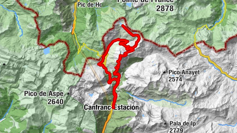 Canfranc - Cruz del Peregrino - A Raca - Canfranc-Estación