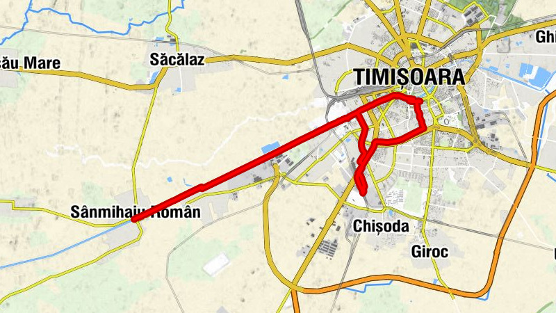 Timișoara Sud - Nora - Timișoara - Sânmihaiu Român