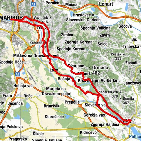 Ptuj - Hajdoše - Maribor