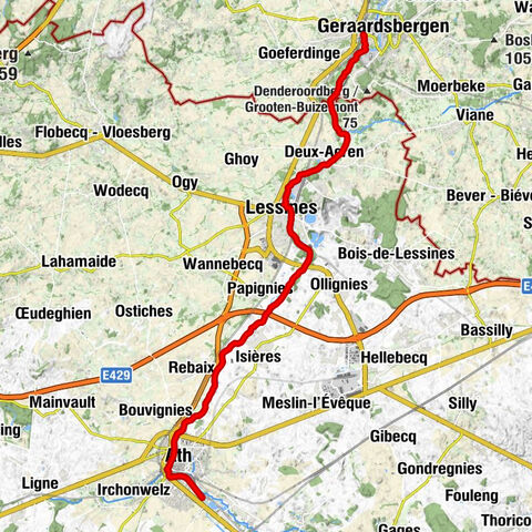 Geraardsbergen - Het Bruggenhuis - Lessines - Ath
