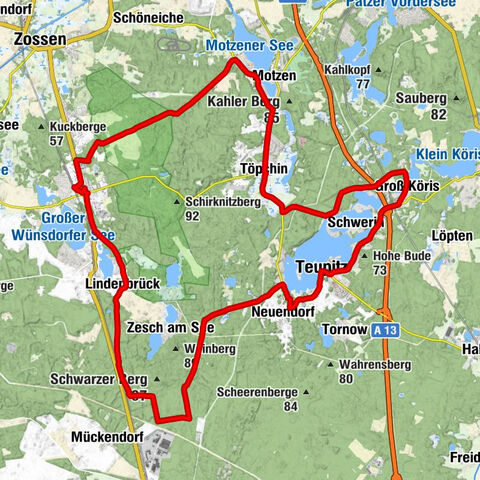 Wünsdorf-Waldstadt - Phil's Burger - Waldkater - Teupitz