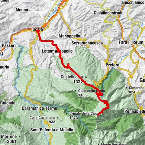 Scafa-San Valentino-Caramanico Terme - Chiesa dell'Iconicella - Cima Mammarosa - La Maielletta