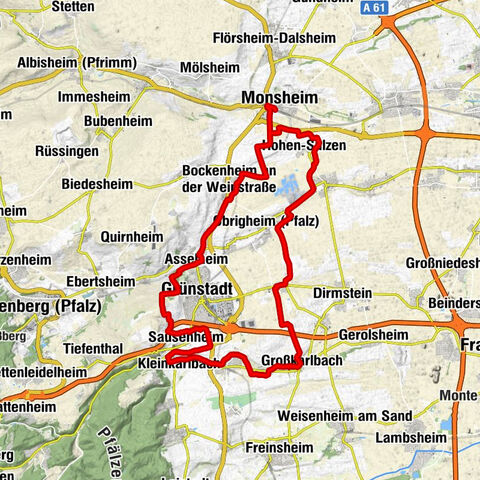 Monsheim - Bockenheim an der Weinstraße - Grünstadt