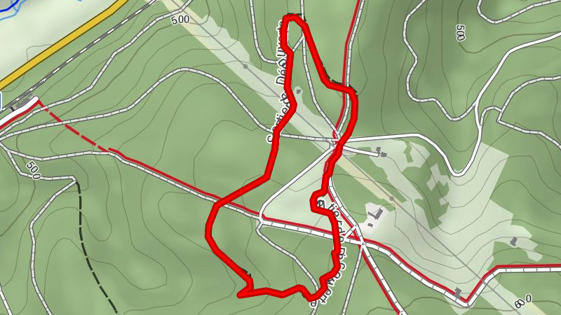 Kinderwagen-Strecke: Entdeckungspfad durch einen Wald